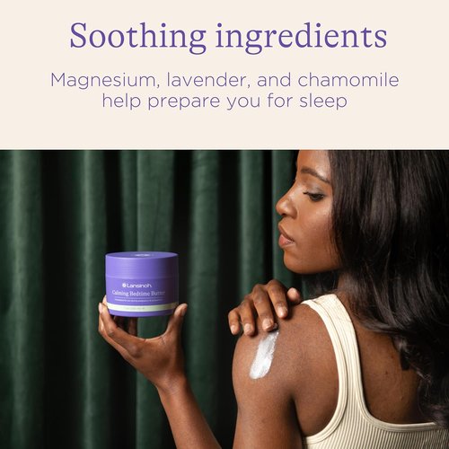 Lansinoh Magnesium Bedtime Butter - Soothing Body Lotion for Pregnant Moms | 7 oz Relaxation & Muscle Relief