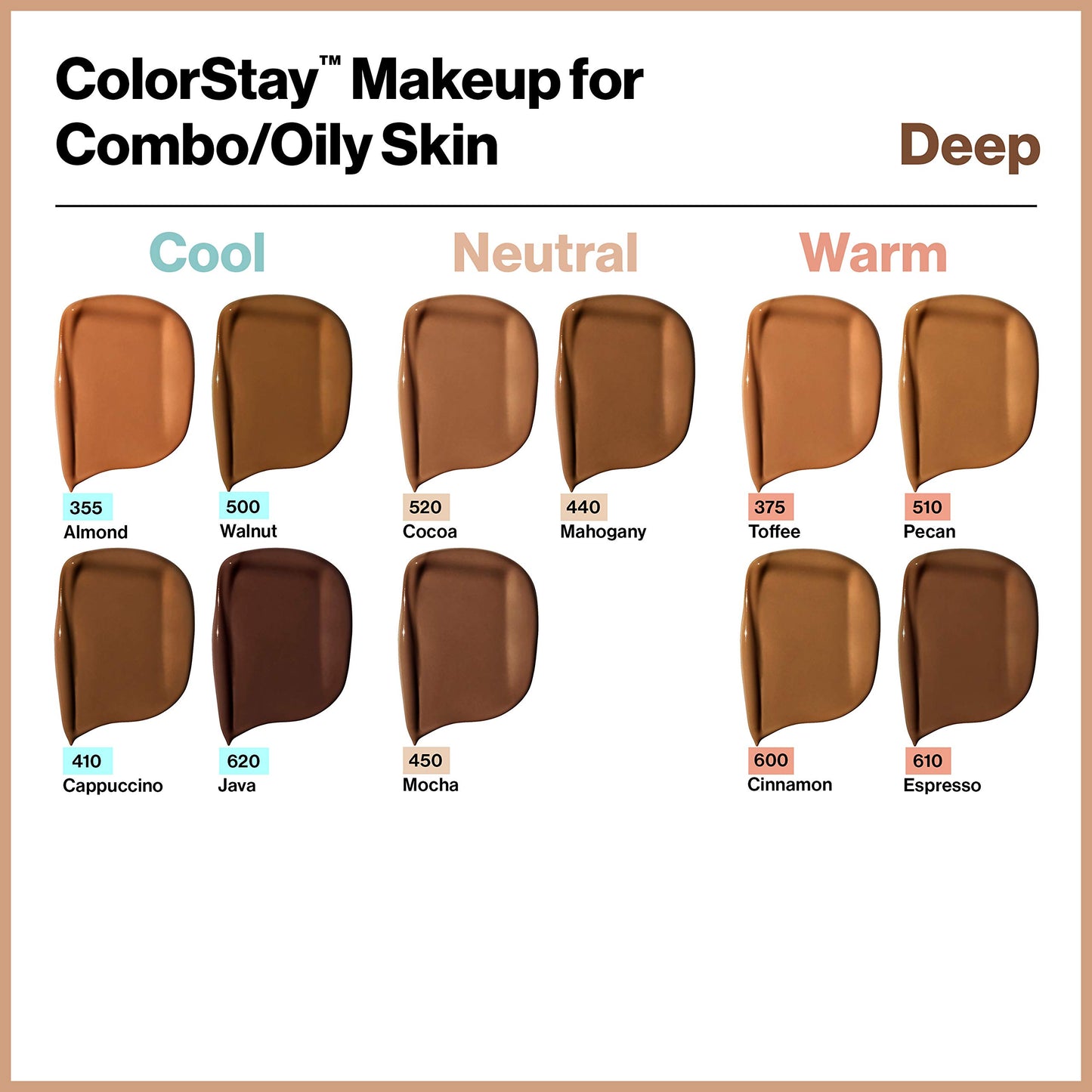 Revlon Colorstay SPF 15 Makeup Foundation for Combination/Oily Skin, Cappuccino, 1 Fl Oz