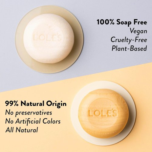 LOLE'S 2-in-1 Shampoo Bar & Conditioner - Coconut Oil for Volume & Strength | 99% Natural, 3.5 Oz