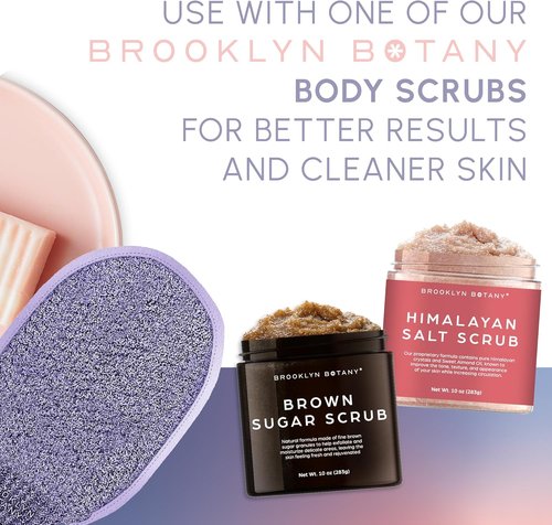 Brooklyn Botany Exfoliating Mitt - Heavy Duty Body Scrubber for Massage & Dead Skin Removal - 1 Mitt