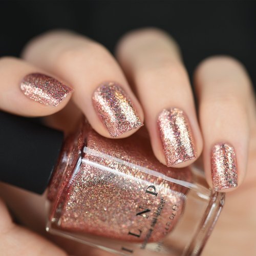 ILNP Juliette Holographic Nail Polish, Rose Gold