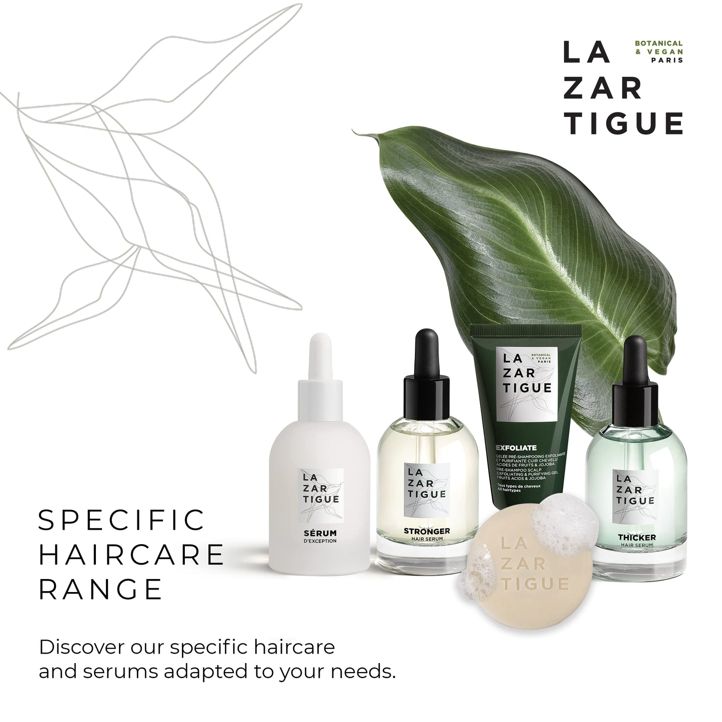 Lazartigue Nourishing Shampoo Bar | Hydrates & Nourishes All Hair Types. 93% Natural Ingredients. Softens Hair and Restores Suppleness. Vegan, Plastic- Free, Sulfate & Silicone Free, 2.65 Oz.