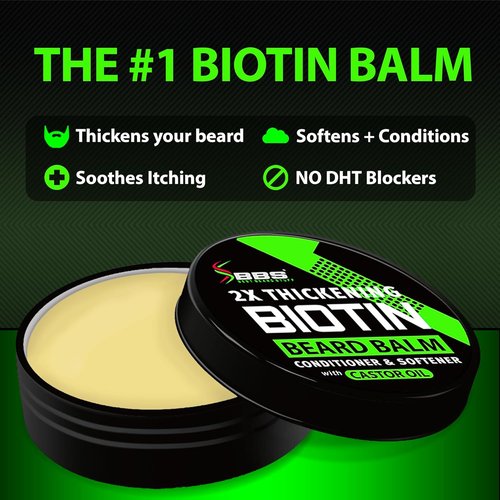 Regine Switzerland Beard Growth Kit - 2X Thickening Biotin Balm & Conditioner + 6X Liquid Biotin with Collagen Peptides for Enhanced Beard & Hair Growth