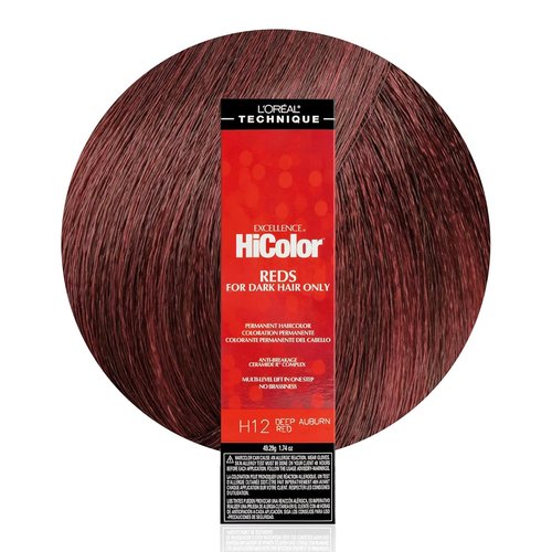 L'Oréal Technique HiColor Reds Permanent Hair Color - Lifts Dark Hair Effortlessly | Rich, Smooth Formula, Intense Color