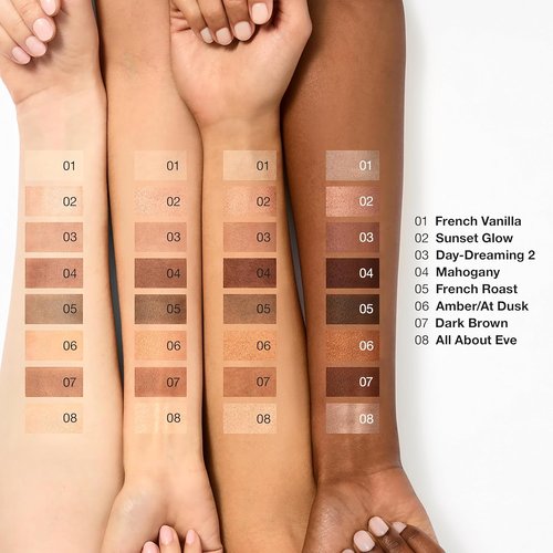 Clinique All About Shadow Eye Shadow Palette - 8 Silky, Buildable Shades | Black Honey, Pink & Nude Honey