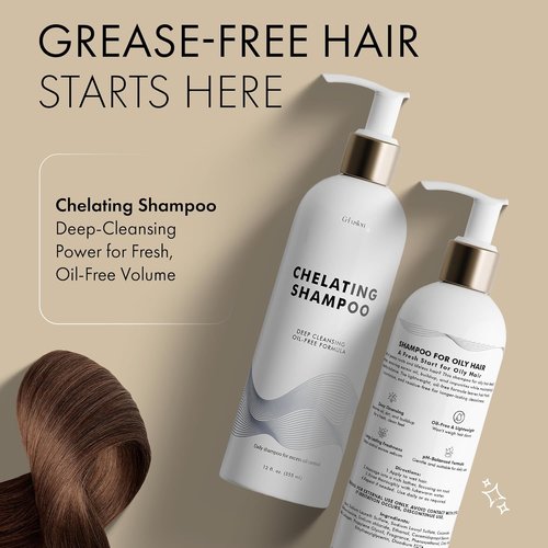 Regine Switzerland Chelating Shampoo - Deep Cleansing for Oily Hair & Scalp | Removes Hard Water Buildup - 12 Fl Oz