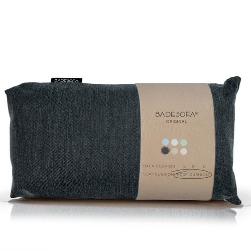 BADESOFA® Luxury Bath Tub Pillow for Feet | Premium-Quality Materials | Comfortable & Quick-Drying | Washable Bath Cushion in Charcoal | Home Spa Accessories | Universal Fit for Any Bathtub