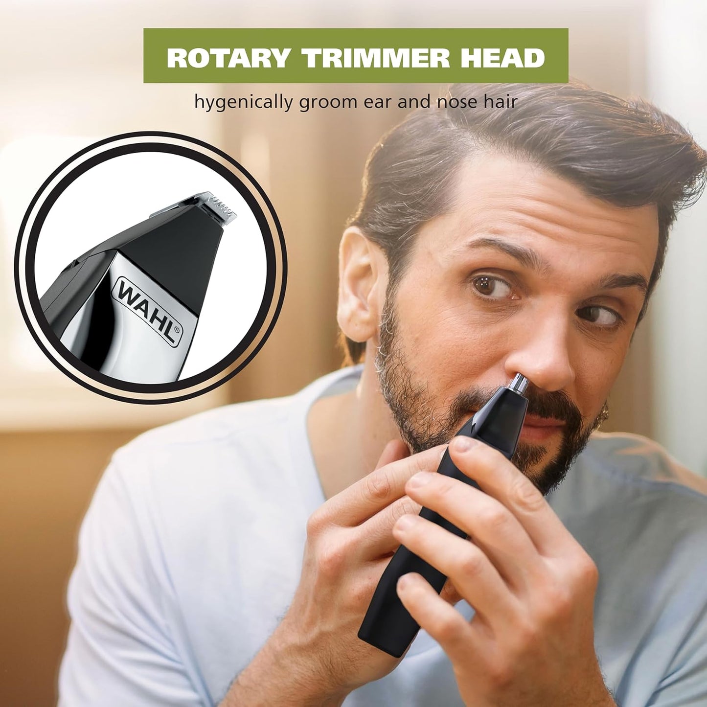 Wahl Color Pro Rechargeable Cordless Beard Trimmer - All-in-One with Detail Eyebrow & Nose Hair Trimmer