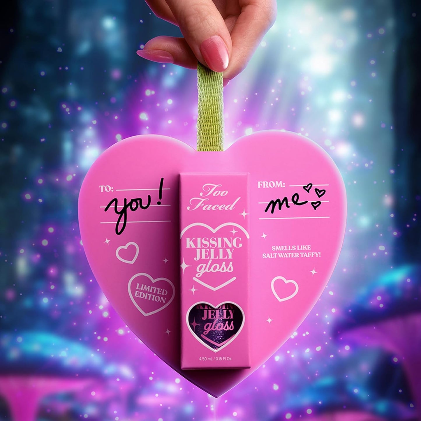 Too Faced Kissing Jelly Ornament - Hydrating Lip Oil Gloss with Sheer Coverage & Iridescent Shine