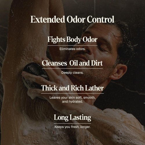 Black Wolf Deodorizing Body Wash for Men - Long-Lasting Hydrating Shower Gel - Clean Agave Scent, 16 Fl Oz