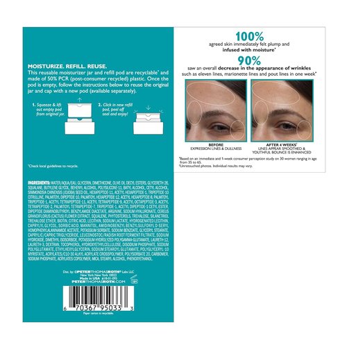 Peter Thomas Roth | Peptide Skinjection™ Moisture Infusion Cream - Refillable Hydrating Moisturizer for Firmness, Elasticity & Fine Lines - 21 Amplified Peptides
