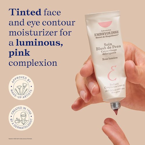 Embryolisse Radiant Complexion Cream - Illuminating Makeup & Moisturizer with Hyaluronic Acid & Shea Butter | 1.01 Fl. Oz.
