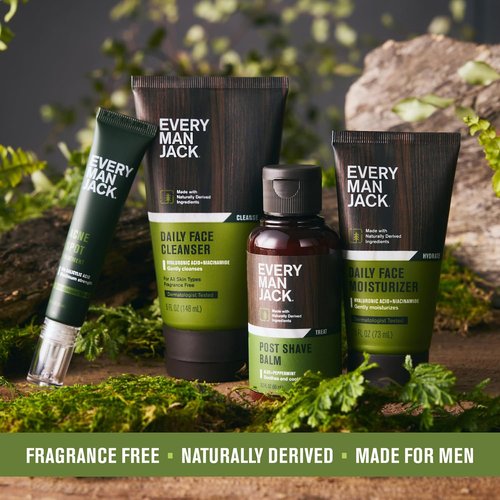 Every Man Jack Hydrating Face Wash for Men - Revitalizing Formula with Hyaluronic Acid & Niacinamide | 5 fl oz (2 Pack)