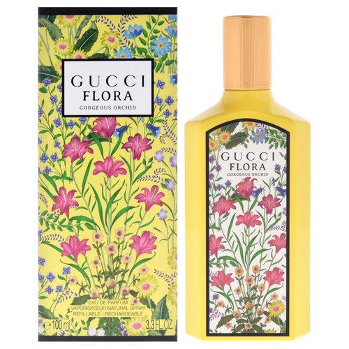 Gucci Flora Gorgeous Orchid Eau de Parfum Spray - 3.3 oz Refillable Bottle for Women