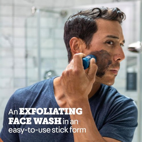 Oars + Alps Exfoliating Face Wash Stick - 2-in-1 Cleanser & Exfoliant with Activated Charcoal | Travel Size 1.2 Oz