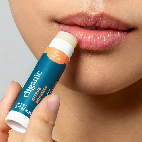 Cliganic Organic Lip Balm Set - 100% Natural Hydrating Moisturizer | 6 Flavors for Dry Cracked Lips