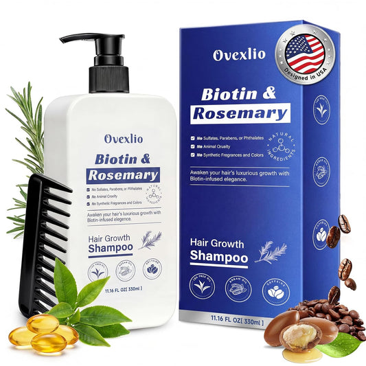 Skiennix Hair Growth Shampoo - Biotin & Rosemary Formula for Thinning Hair | 11.16 FL, Sulfate-Free