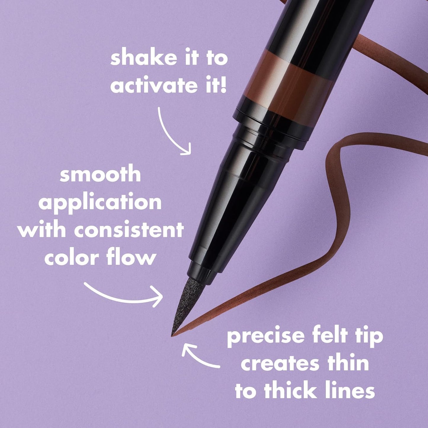 e.l.f. H2O Proof Eyeliner Pen - Waterproof, Long-Lasting, High-Pigmented Felt Tip Liner | Jet Black, 0.02 Fl Oz