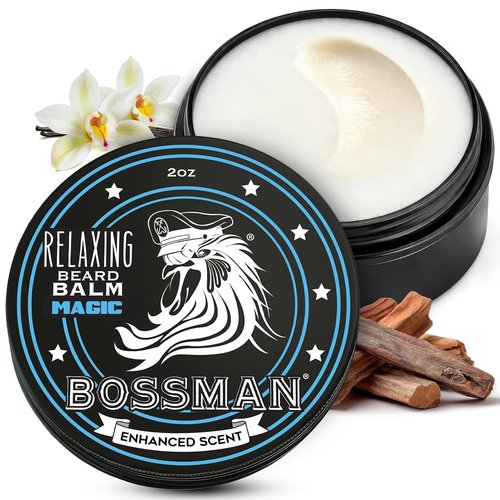 Bossman Relaxing Beard Balm | Magic Scent for Taming, Softening & Thickening - Ultimate Beard Care Made in USA