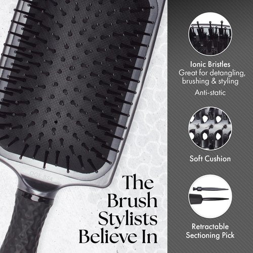 Olivia Garden Essentials Styling Brush - Professional Quality Hair Tool for Effortless Styling