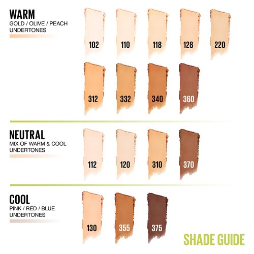 Maybelline Super Stay Up to 24HR Hybrid Powder-Foundation, Medium-to-Full Coverage Makeup, Matte Finish, 112, 1 Count
