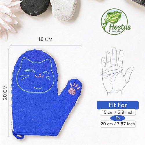Hello Mitten Exfoliating Glove - Deep Body Scrub & Dead Skin Remover Mitt - 1 Pack for Shower & Bath