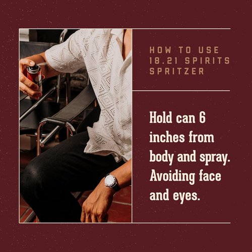 18.21 Man Made Men's Spirits Spritzer - Long-Lasting Body Spray with Masculine Aromatics | 3.4 oz Gift