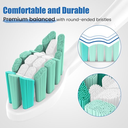 Philips Sonicare Replacement Toothbrush Heads - Gentle & Effective Plaque Control, 10 Pack (Black)