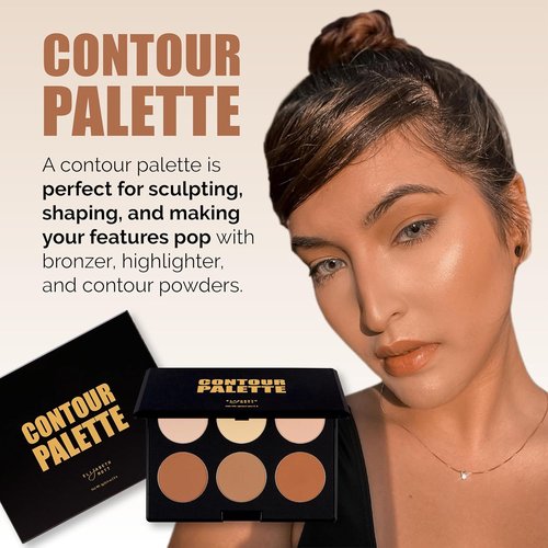 Elizabeth Mott Bronzer Contour Kit | 6 Blendable Shades for a Natural Sun-Kissed Glow - Long-Lasting & Cruelty-Free