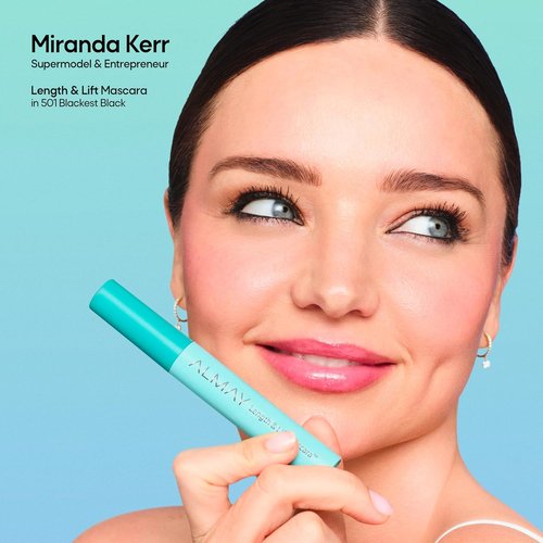 Almay Lengthening Mascara - Volume & Lift for Hypoallergenic Eye Makeup | 010 Blackest Black, 0.24 fl oz