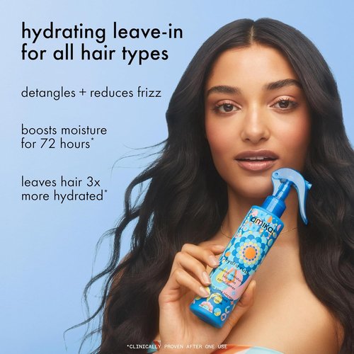 Amika Hydro Rush Leave-In Conditioner - Intense Moisture with Hyaluronic Acid for All Hair Types