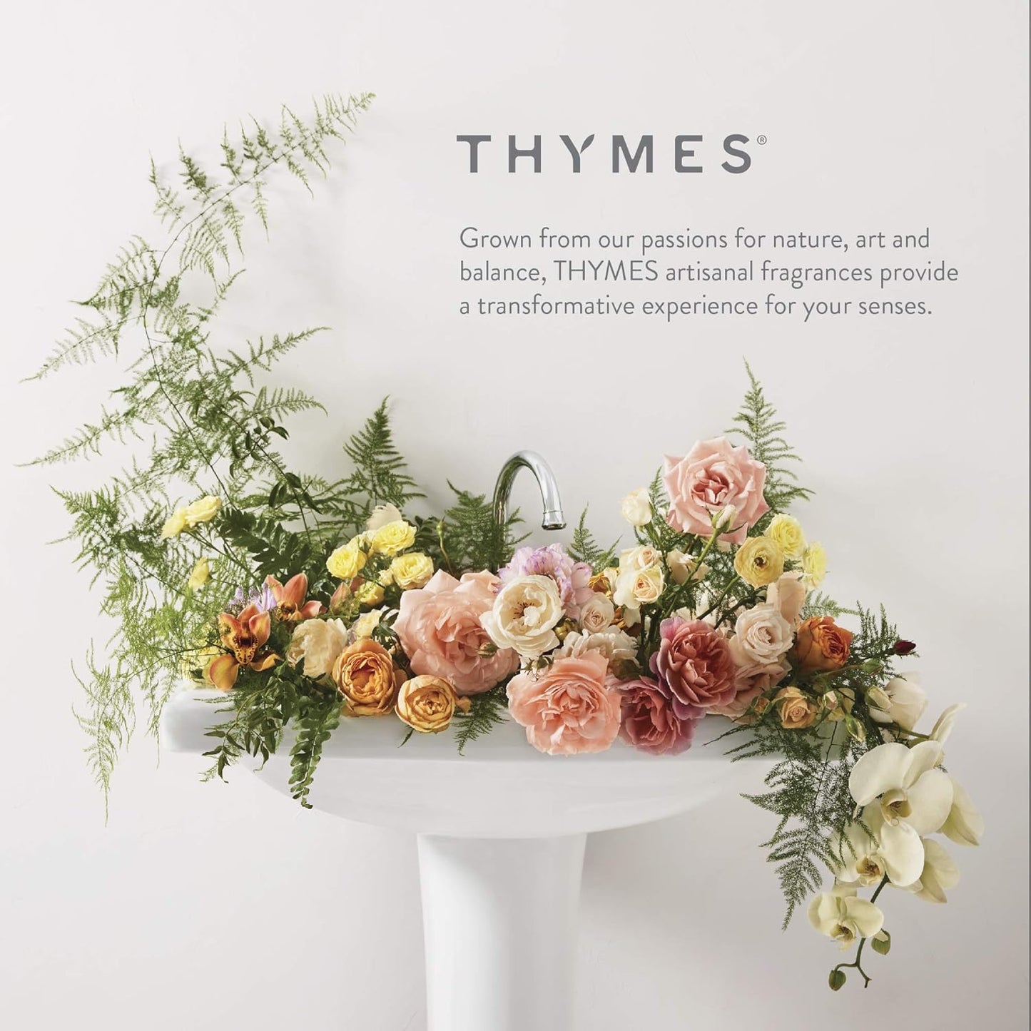 Thymes Moisturizing Hand Wash Soap - Luxury Glycerin & Aloe Vera Formula - Floral Goldleaf Gardenia Scent (8.25 oz)