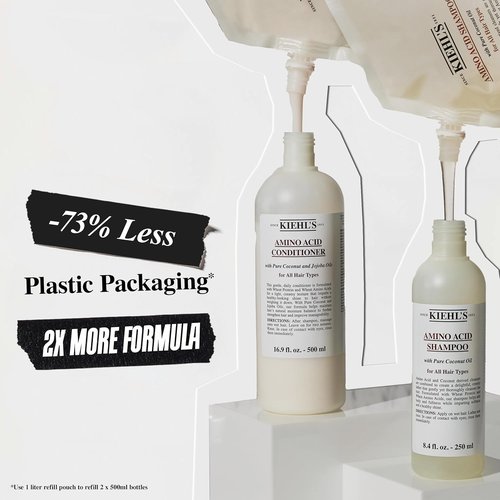 Kiehl's Amino Acid Conditioner Duo - Strengthening & Moisturizing Hair Treatment | Jumbo Value Bundle