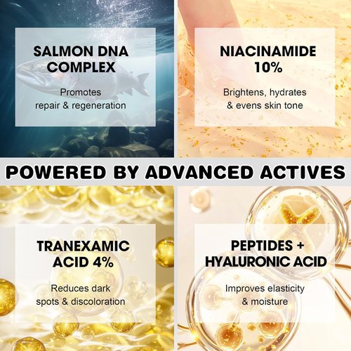 **Skiennix Salmon DNA Serum - Anti-Aging Hydration Booster for Face & Body | Brightening & Firming Microneedling Serum**