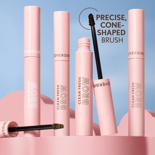 CoverGirl Clean Fresh Brow Gel - 400 Soft Brown | Long-Lasting Vegan Formula for Natural-Looking Brows - 0.18oz