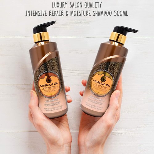 **Skiennix Marula Oil Shampoo & Conditioner Set - Color Safe, Ultra Moisturizing, Sulfate Free | 16 oz Pump Bottles**