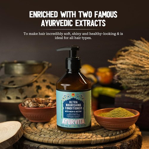 Neem & Reetha Nourishing Conditioner by Herbal Care | Repairs & Nourishes All Hair Types - 10 fl oz