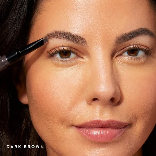 Laura Geller New York Waterproof Brow Pencil & Gel - Dark Brown, Long-Lasting Formula
