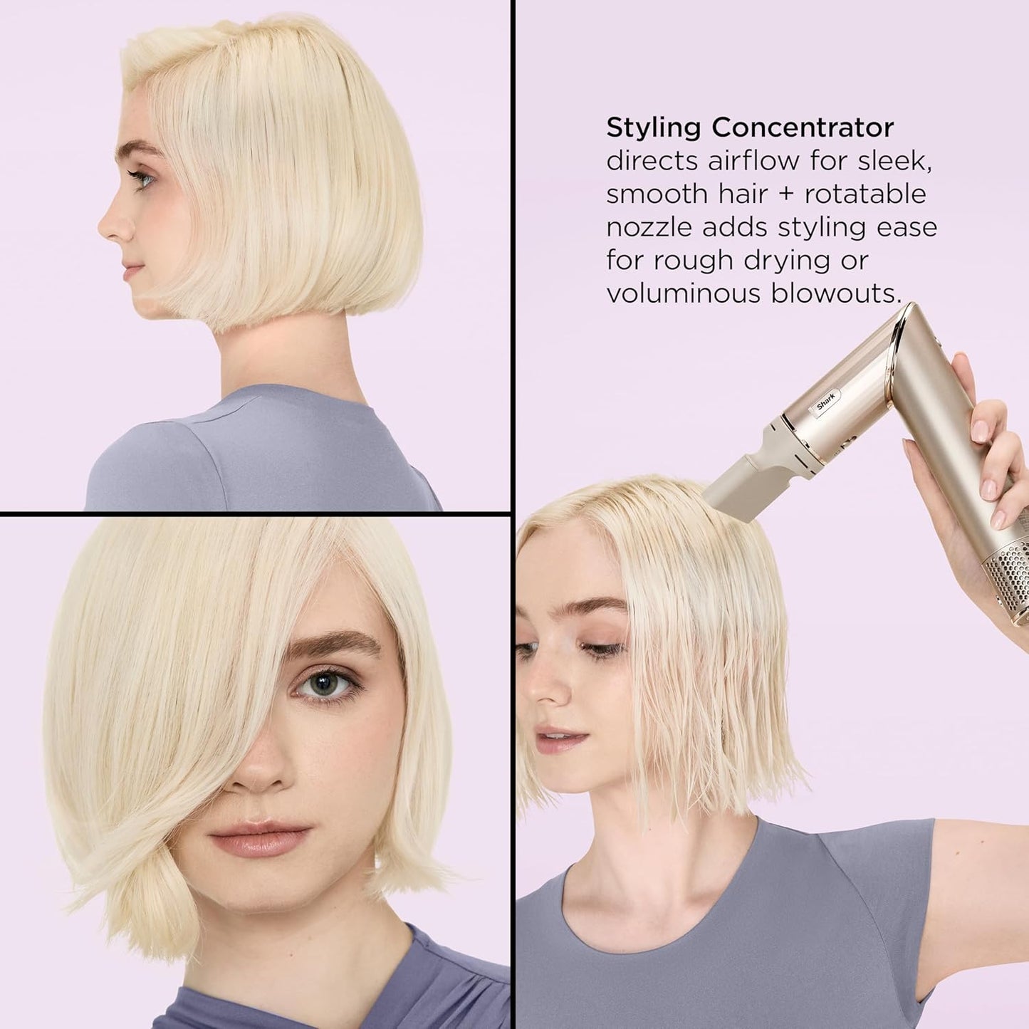 Shark FlexStyle Air Styling & Drying System - Powerful Multi-Styler with Auto-Wrap Curlers & Attachments, Stone