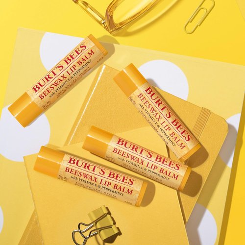 Burt's Bees Lip Balm - Hydrating Beeswax & Ultra Conditioning Moisturizer | 4 Tubes, 0.15oz Each