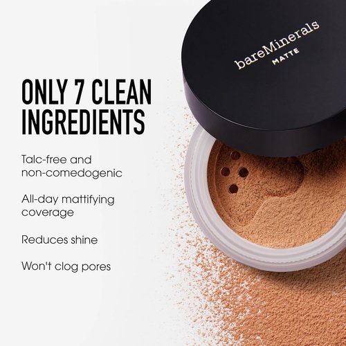 bareMinerals Original Matte Loose Powder Foundation - SPF 15, Sheer-to-Full Coverage, Dermatologist-Tested for Sensitive Skin