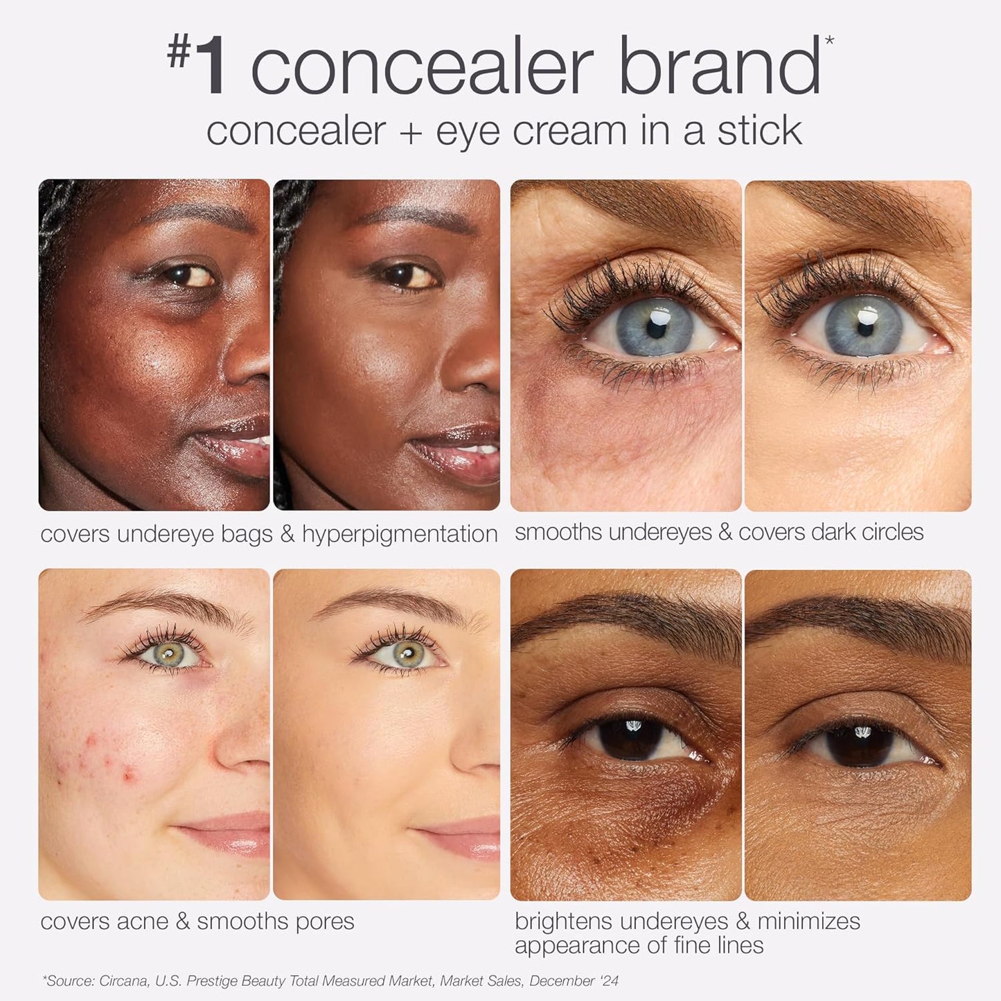 Tarte Shape Tape Blur Concealer Stick - Full Coverage, Crease-Proof Makeup with Precision Tip for Eye Lift
