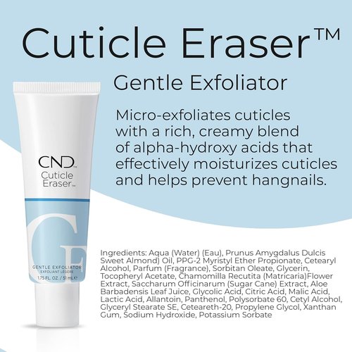 CND Cuticle Care Set - SolarOil & Cuticle Eraser for Moisturizing & Gentle Exfoliation | 0.5 fl oz