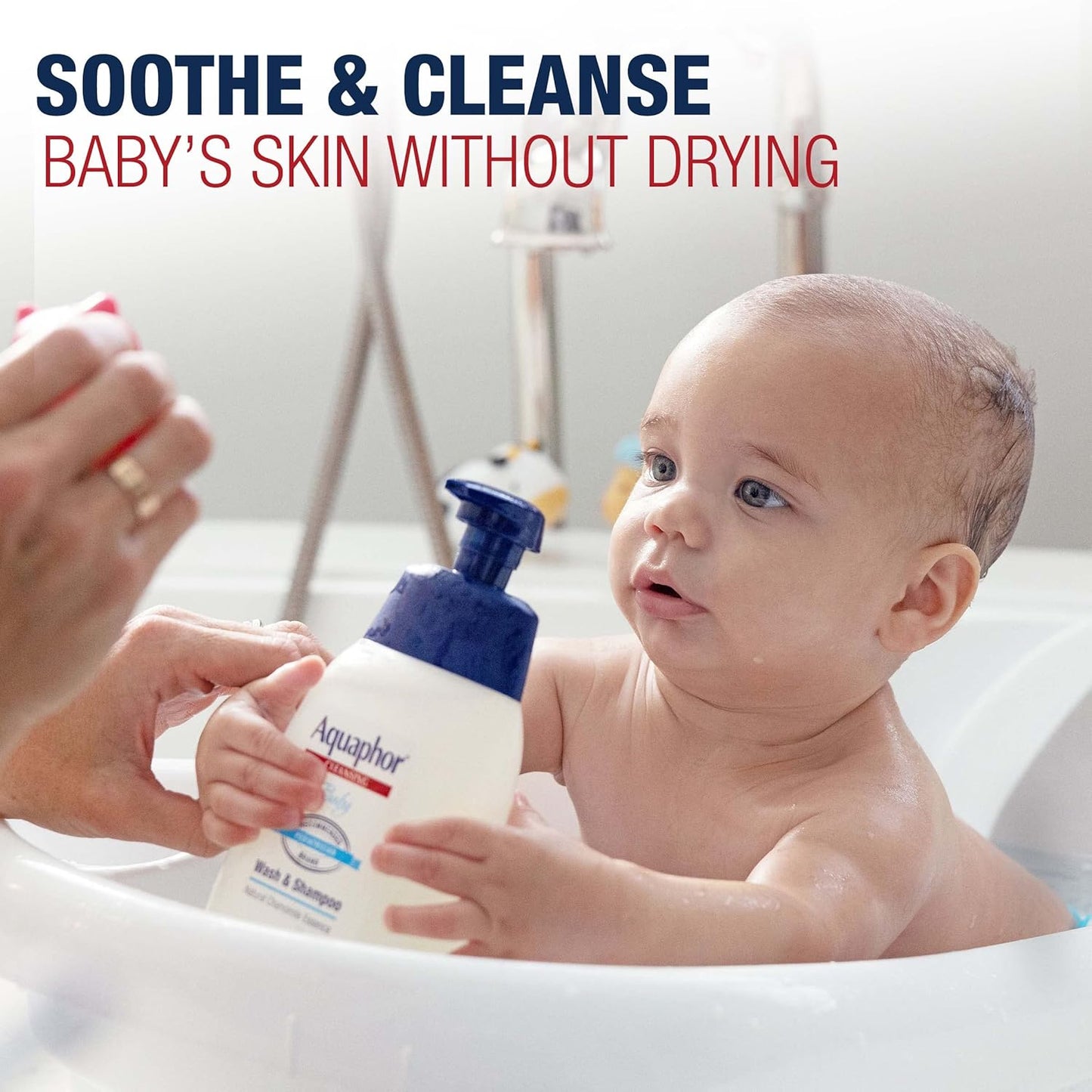 Aquaphor Baby Wash & Shampoo - Unscented Gentle Formula in 25.4 Fl Oz Pump Bottle