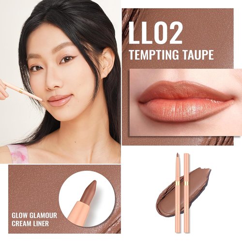 Oulac Waterproof Lipliner Pencil - Smooth, Creamy & Retractable Lip Makeup | Vegan, Cruelty-Free, LL02 Tempting Taupe