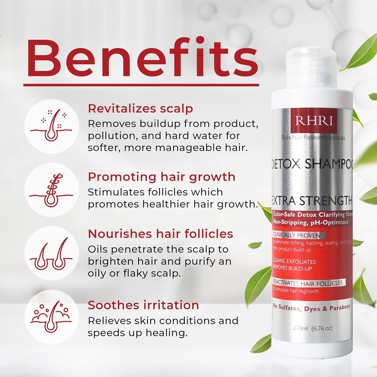 Skiennix Detox Shampoo - Clarifying Formula to Detoxify & Regrow Hair | Nourishes Follicles & Soothes Scalp