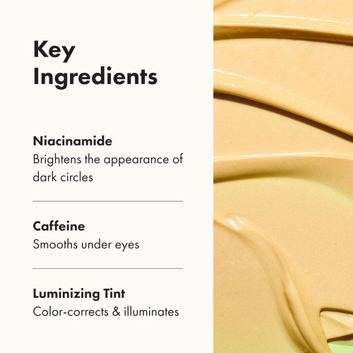 HERO COSMETICS Bright Eyes Illuminating Eye Cream - Reduces Dark Circles with Cooling Stainless Steel Tip (0.5 fl oz)
