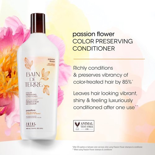 Bain de Terre Passion Flower Conditioner - Luxurious Hydration for Vibrant Color | Paraben-Free & Vegan
