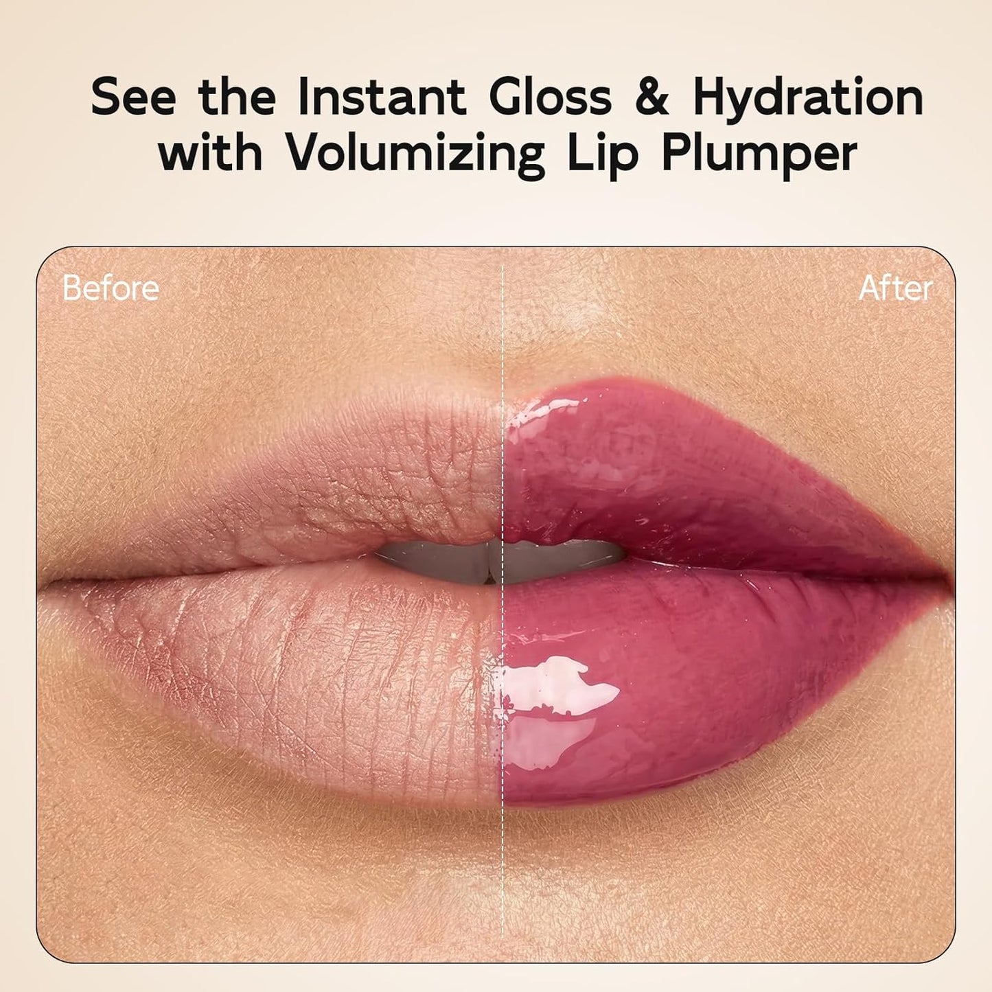 YouthVibe Lip Serum & Gloss - Hydrating 5% Volufiline Formula with Shea Butter & Collagen | Berry Blush