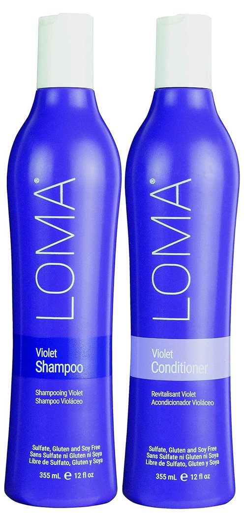 LOMA Violet Shampoo & Conditioner Duo - Sulfate, Gluten & Paraben Free | 12 oz Each